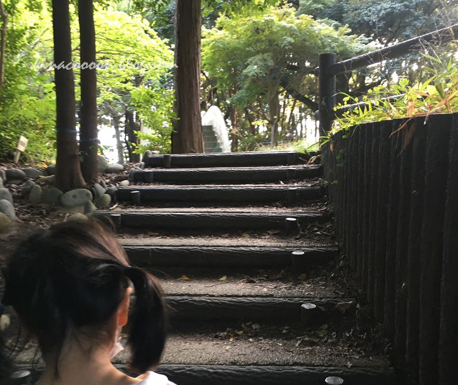 磐田市・うさぎ山公園の山に登るときの階段