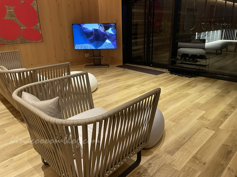 リーベルホテル　アット　ユニバーサル・スタジオ・ジャパンの３階にあるスパの休憩スペース