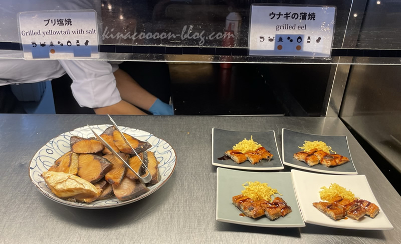 三交インGrande名古屋-HOTEL&SPA-の朝食ビュッフェのうなぎのかば焼き